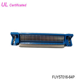 64 Pin DDK Centronic Male R / A PCB Connector พร้อม Boardlock Certified UL