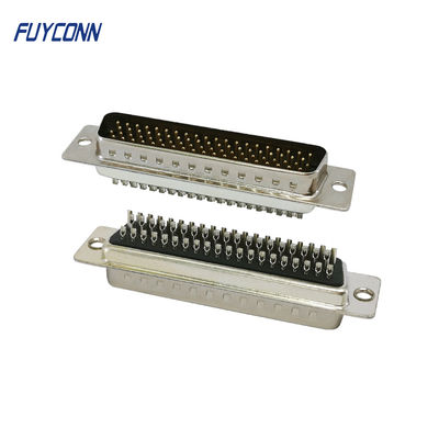 78pin D-SUB Connector Solder Cup ประเภทสายเคเบิลตัวเชื่อมต่อ D SUB ความหนาแน่นสูงตัวผู้