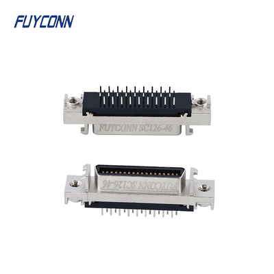 มินิ D Ribbon MDR PCB สายต่อตรงหญิง SCSI เครื่องเชื่อม 36pin กับเชลโลหะสกัดซิงค์