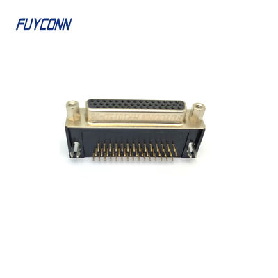 ความหนาแน่นสูง PCB มุมขวา D-SUB Connector 15 / 26 / 44 / 62 Pin ผู้หญิง DB Connector