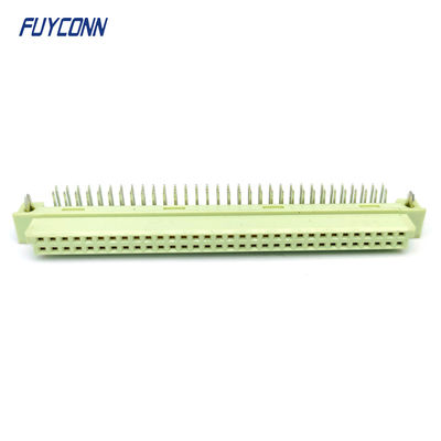 มุม DIN41612 ผู้หญิงเชื่อม 2 แถว 64Pin 264 DIN 41612 PCB เชื่อม