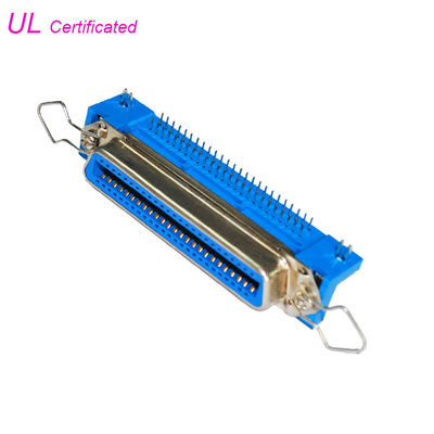 Centronic 50 Pin R / A PCB Female Connector with Bail Clip and board lock Certified UL