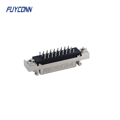 มินิ D Ribbon MDR PCB สายต่อตรงหญิง SCSI เครื่องเชื่อม 36pin กับเชลโลหะสกัดซิงค์