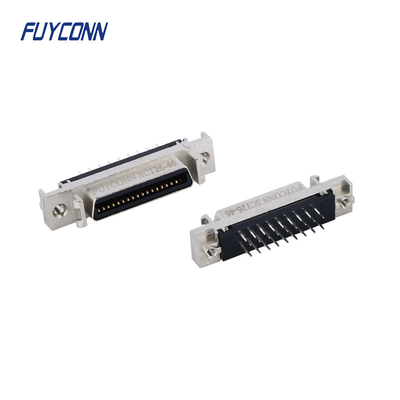 มินิ D Ribbon MDR PCB สายต่อตรงหญิง SCSI เครื่องเชื่อม 36pin กับเชลโลหะสกัดซิงค์