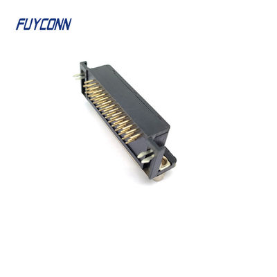 ความหนาแน่นสูง PCB มุมขวา D-SUB Connector 15 / 26 / 44 / 62 Pin ผู้หญิง DB Connector