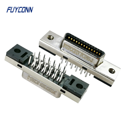 26pin MDR Connector เพศหญิง / เพศชาย 1.27mm ทองแดง Plating SCSI Connector