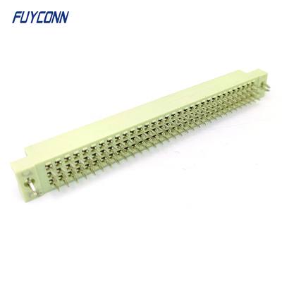3 แถว 96 ปิน แบบง่าย DIN41612 เครื่องเชื่อม เพศหญิง PCB ตรง