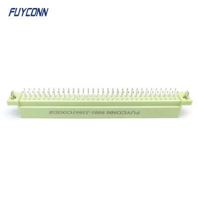 DIN41612 เครื่องเชื่อมชาย 64Pin PCB ตรง 2 แถว 2 * 32pin เครื่องเชื่อม Eurocard W / Harpoon