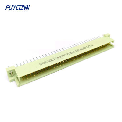 DIN41612 เครื่องเชื่อมชาย 64Pin PCB ตรง 2 แถว 2 * 32pin เครื่องเชื่อม Eurocard W / Harpoon