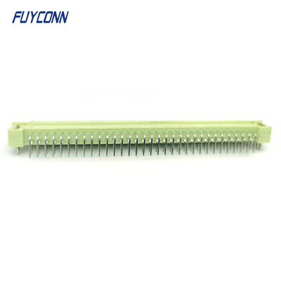 มุม DIN41612 ผู้หญิงเชื่อม 2 แถว 64Pin 264 DIN 41612 PCB เชื่อม