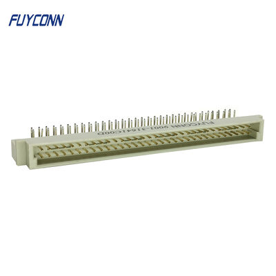 64P PCB มุมขวา DIN 41612 เครื่องเชื่อม 2 แถว เครื่องเชื่อม Eurocard ชาย