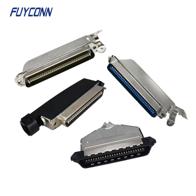 IDC Plug Type Centronics Connector 50pin 64pin ชายพร้อมฮูดโลหะ
