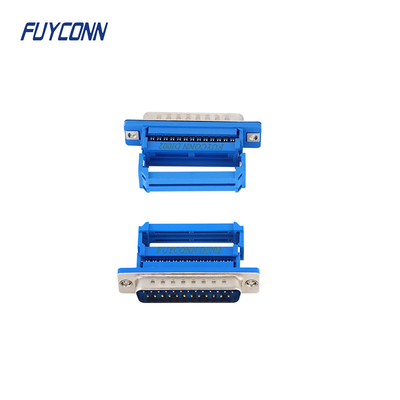25 พิน IDC Ribbon Connector ชาย Ribbon D-SUB Connector Crimping Type
