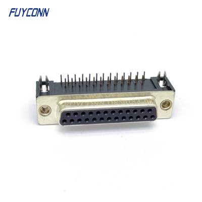 ขั้วต่อ DB หญิง 25 พินขั้วต่อ D-SUB PCB มุมขวา (8.08 มม.)