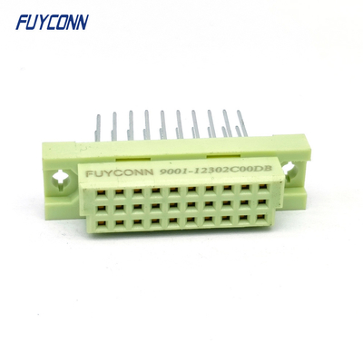 13mm 30Pin DIN 41612 เครื่องเชื่อม 3แถว 330 PCB ตรง สายเชื่อม DIN41612 หญิง