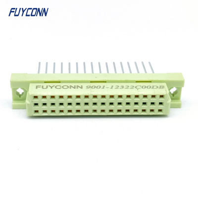 17mm 32Pin DIN41612 Connector 3 แถวตรง PCB หญิง 332 DIN 41612 Connector