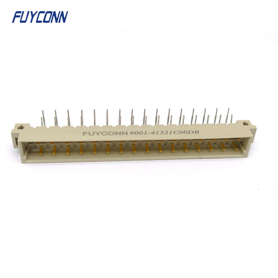 ประเภทพลังงาน 32Pin DIN41612 เครื่องเชื่อม PCB มุมขวา 2 * 16P 32P 5.08mm เครื่องเชื่อมชาย