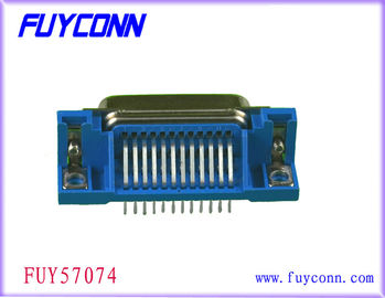 ขั้วต่อ R / A PCB หญิง 50 Pin Centronic พร้อม L Bracket Certified UL