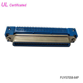 ขั้วต่อ 64 Pin Centronics ตัวเมียขั้วต่อ PCB มุมขวาพร้อมตัวล็อคบอร์ด