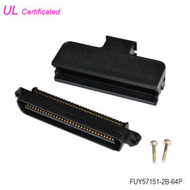 TYCO 180 องศา 64Pin RJ21 ขั้วต่อ IDC ชาย Centronic พร้อมฝาพลาสติก
