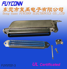 Solder Champ Male 64 Pin Centronics Connector ปลั๊ก 32 คู่พร้อมฮูดโลหะรูปตัว L