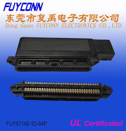 64 Pin IDC Plug Side Entry ขั้วต่อหญิง Centronics พร้อมฝาพลาสติก