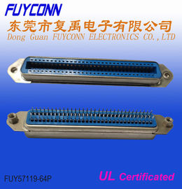 PCB Straight 64 Pin Centronics Connector 32pairs Female Type พร้อมถั่วสำหรับบอร์ด PCB