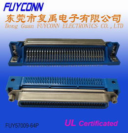 PCB มุมขวา 64 ขาขั้วต่อ Centronics หญิง 32 คู่