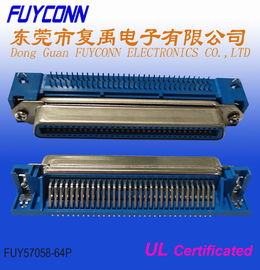 Centronic 32pairs PCB ขั้วต่อตัวเมียมุมขวาพร้อมตัวล็อคบอร์ด