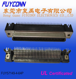 64 Pin Centronic ขั้วต่อ PCB มุมขวาชายพร้อม Boardlock