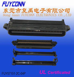 ตัวเชื่อมต่อ Centronic ตัวผู้ 64 พิน 32pairs IDC Crimping Type พร้อมคลิปลวด