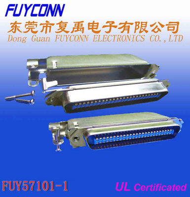 DDK Solder 50 Pin Centronic Ribbon Cable Connector พร้อมฝาปิดโลหะ
