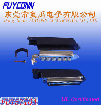 ขั้วต่อบัดกรี Centronic ตัวผู้ 50 พินพร้อมตัวเรือนพลาสติกรูปตัว L