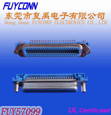 14 24 36 50Pin Centronic Champ PCB DIP ประเภทขั้วต่อย้อนกลับหญิงมุมขวาพร้อมตัวล็อคบอร์ด