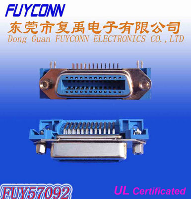 14 24 36 50Pin Centronic PCB ขั้วต่อแชมป์หญิงมุมขวาพร้อมสลักสปริง