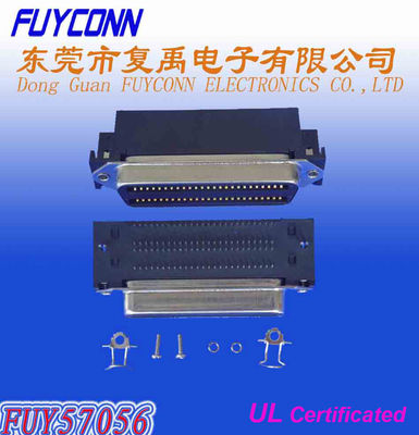 Amphonel 957 100 way PCB มุมขวาขั้วต่อ Centronics ตัวเมียประเภทระยะห่าง 2.16 มม