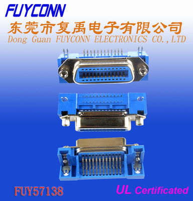 36 Pin Centronic PCB ขั้วต่อแองเจิลขวาหญิงระยะห่าง 2.16 มม. สำหรับเครื่องพิมพ์