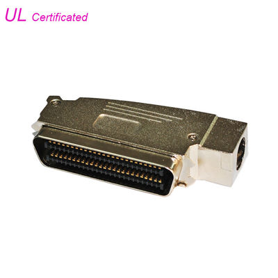 Amphenol 957 100Pin ปลั๊กตัวเชื่อมต่อชาย IDC พร้อมฝาปิดสังกะสีด้านข้าง