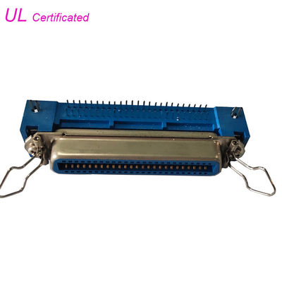 ขั้วต่อตัวเมียมุมขวา 50 Pin Centronic Champ PCB พร้อมสลัก srping