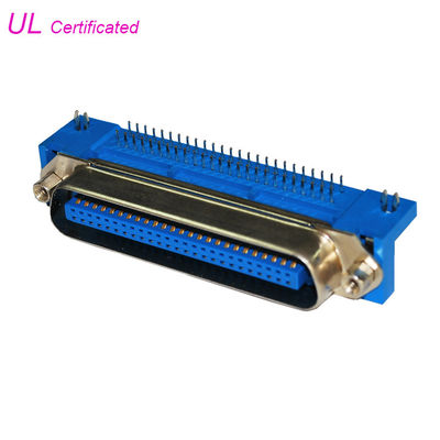 50 Pin Centronic PCB ขั้วต่อชายมุมขวาพร้อมสกรูแจ็คและตัวล็อคบอร์ด