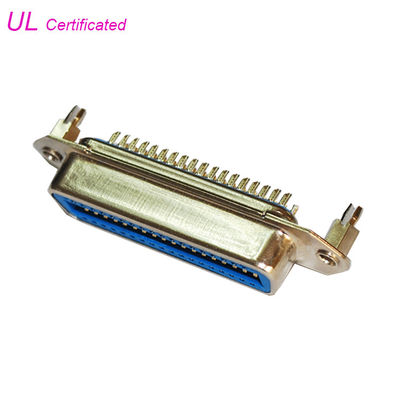50 Pin Centronic Champe Solder Female Ribbon Connector พร้อมตัวล็อคบอร์ด