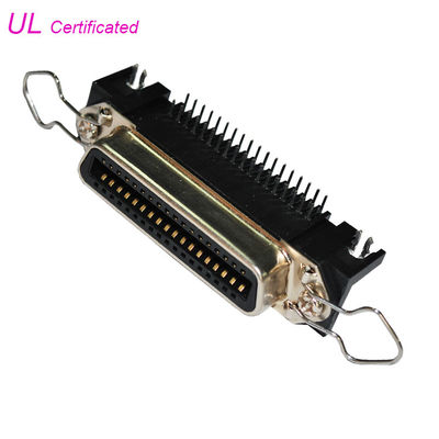 ขั้วต่อตัวเมียมุมขวา 36 Pin Centronic PCB พร้อมสลักสปริง