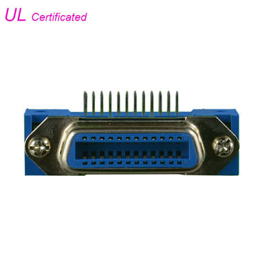 ขั้วต่อหญิงมุมขวา 24 Pin Centronic PCB ได้รับการรับรอง UL