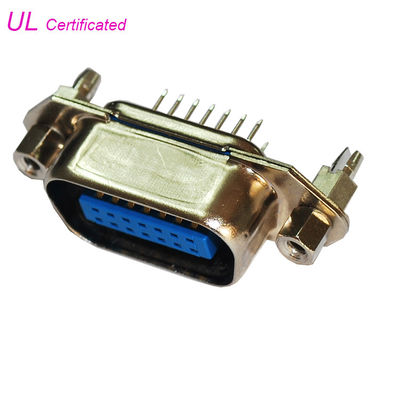 Centronic 14 ขาตรงมุมขั้วต่อ PCB ชาย 24 พิน 36 พิน 50 พินพร้อมน็อตหัวหกเหลี่ยม