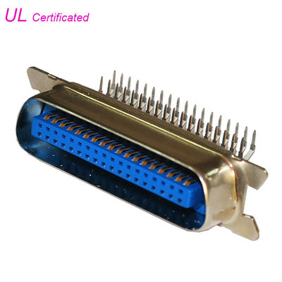 R / A PCB 36 Pin Centronics Connector Male Type MD Shape Shell 2.16mm pitch