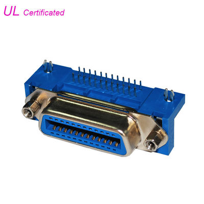 57 CN Series DDK 24 Pin Champ Centronic ขั้วต่อ PCB ตัวเมียมุมขวาพร้อมสกรูขนาดใหญ่