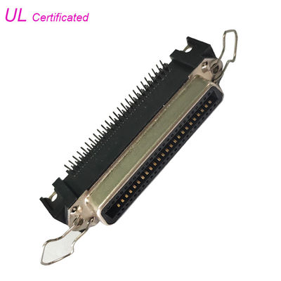 ขั้วต่อเครื่องพิมพ์ PCB หญิงมุมขวา 50Pin Centronic พร้อมคลิปประกันตัว