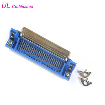 50 ขา 25 คู่ Centronic PCB ขั้วต่อปลั๊กแชมป์มุมขวาประเภทตัวผู้ได้รับการรับรอง UL