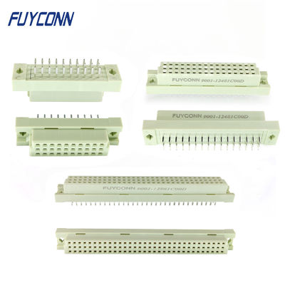 ขั้วต่อ PCB DIN41612 แนวตั้ง 3 * 32P 3 * 16P 3 * 10P ขั้วต่อ Eurocard