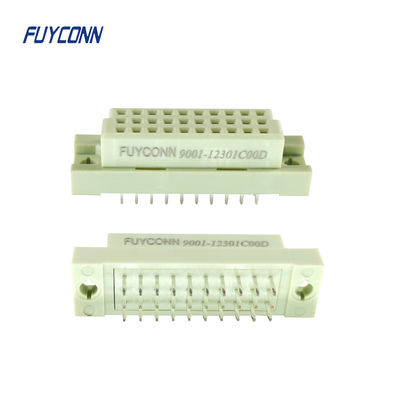 PCB ขั้วต่อยูโรแนวตั้ง 10 พิน 20 พิน 30 พินตัวเมีย Din 41612 Connector